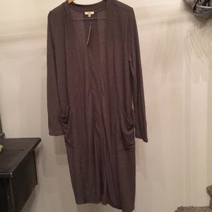 Brown long cardigan